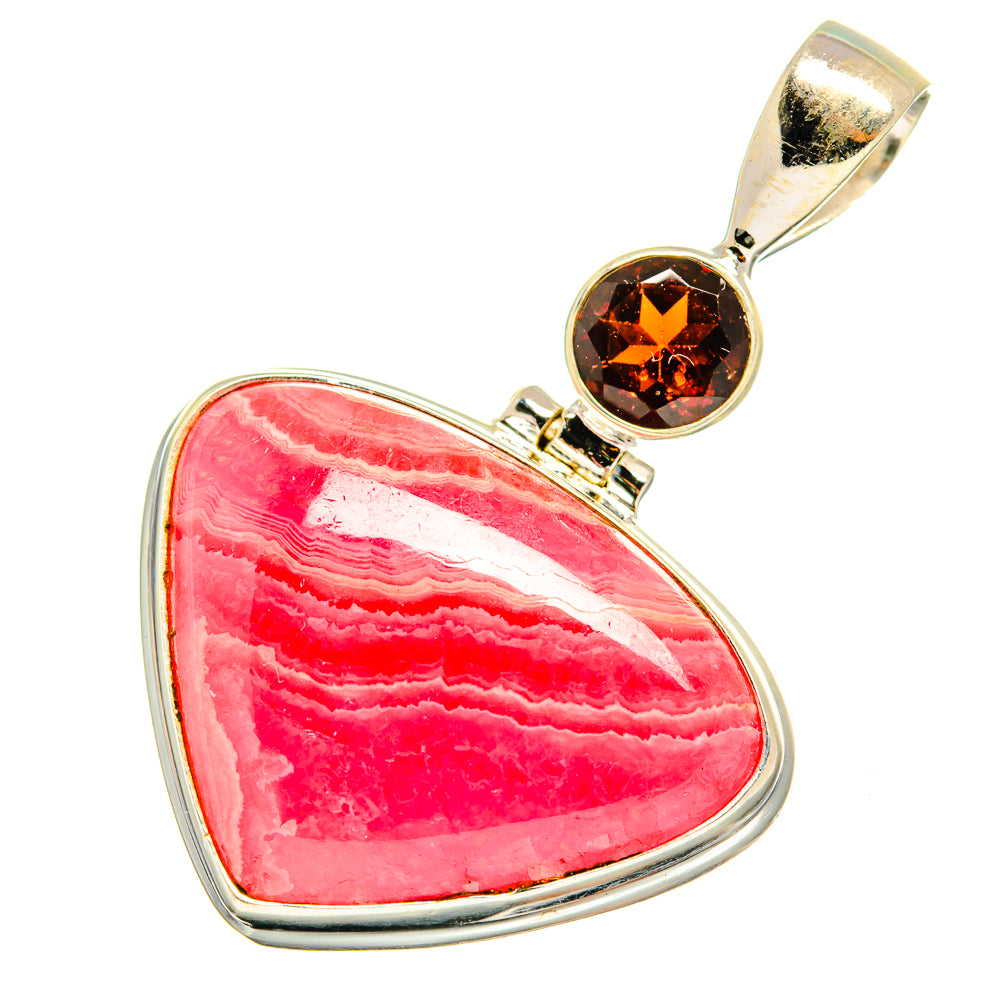 Rhodochrosite, Garnet Pendants handcrafted by Anasilvercos - PD8882