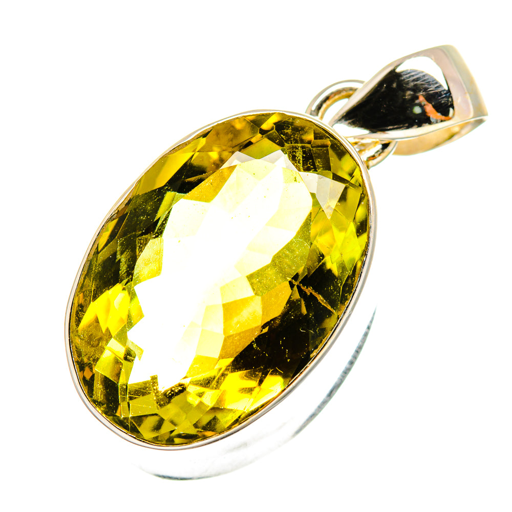 Olive Quartz Pendants handcrafted by Anasilvercos - PD8901