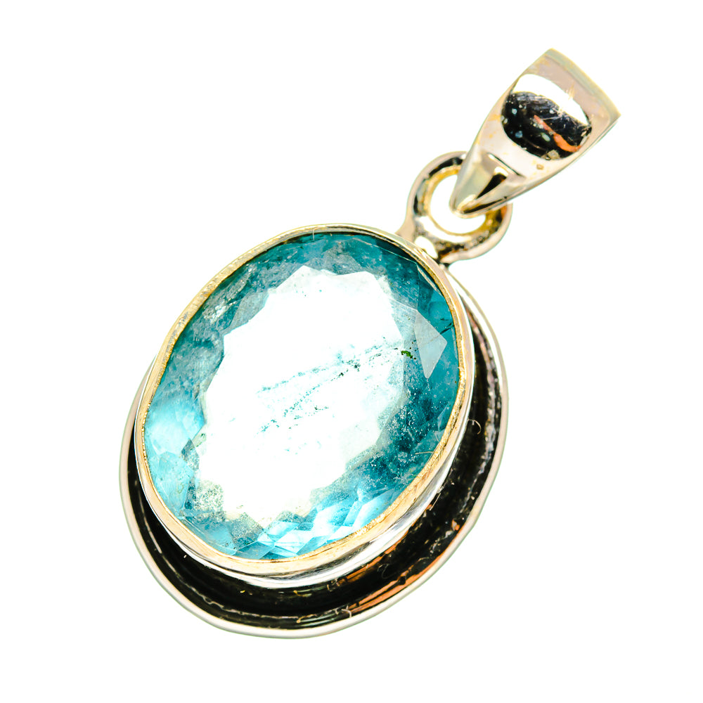 Blue Topaz Pendants handcrafted by Anasilvercos - PD8902
