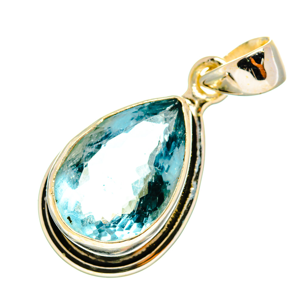 Blue Topaz Pendants handcrafted by Anasilvercos - PD8905