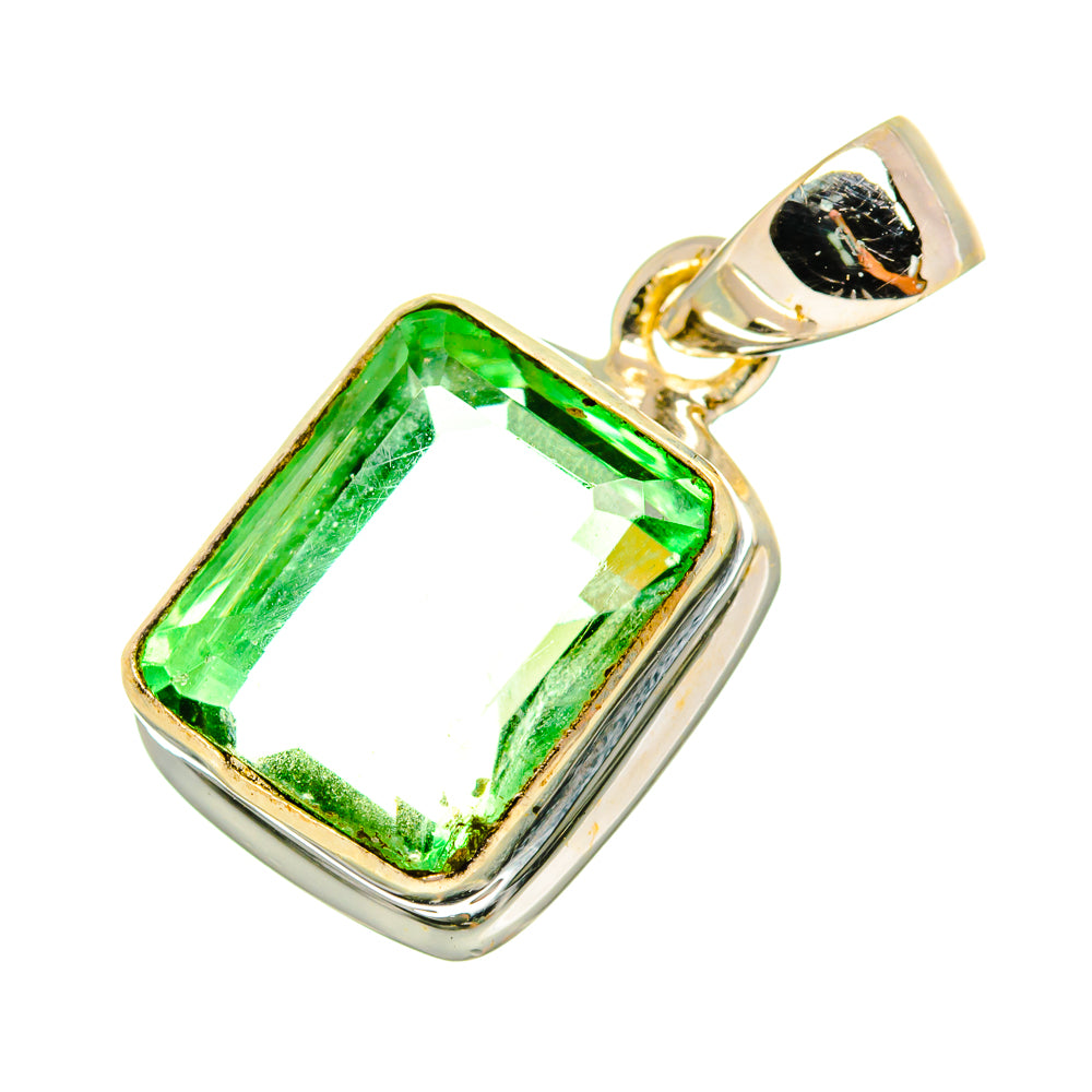 Green Fluorite Pendants handcrafted by Anasilvercos - PD8907