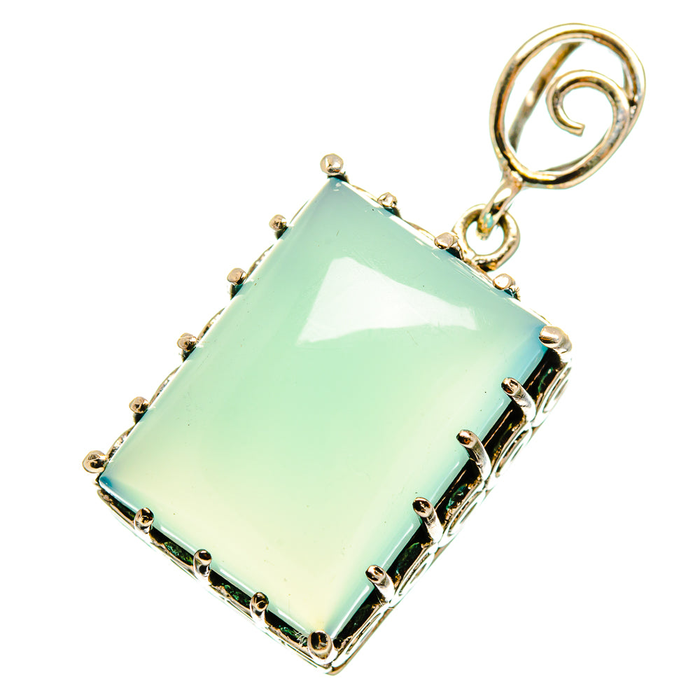 Aqua Chalcedony Pendants handcrafted by Anasilvercos - PD8913