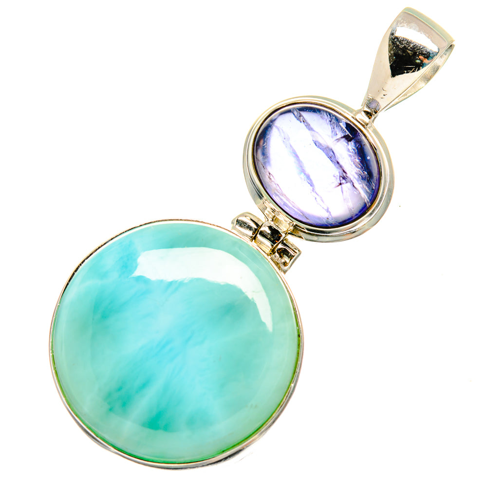 Larimar, Tanzanite Pendants handcrafted by Anasilvercos - PD8916