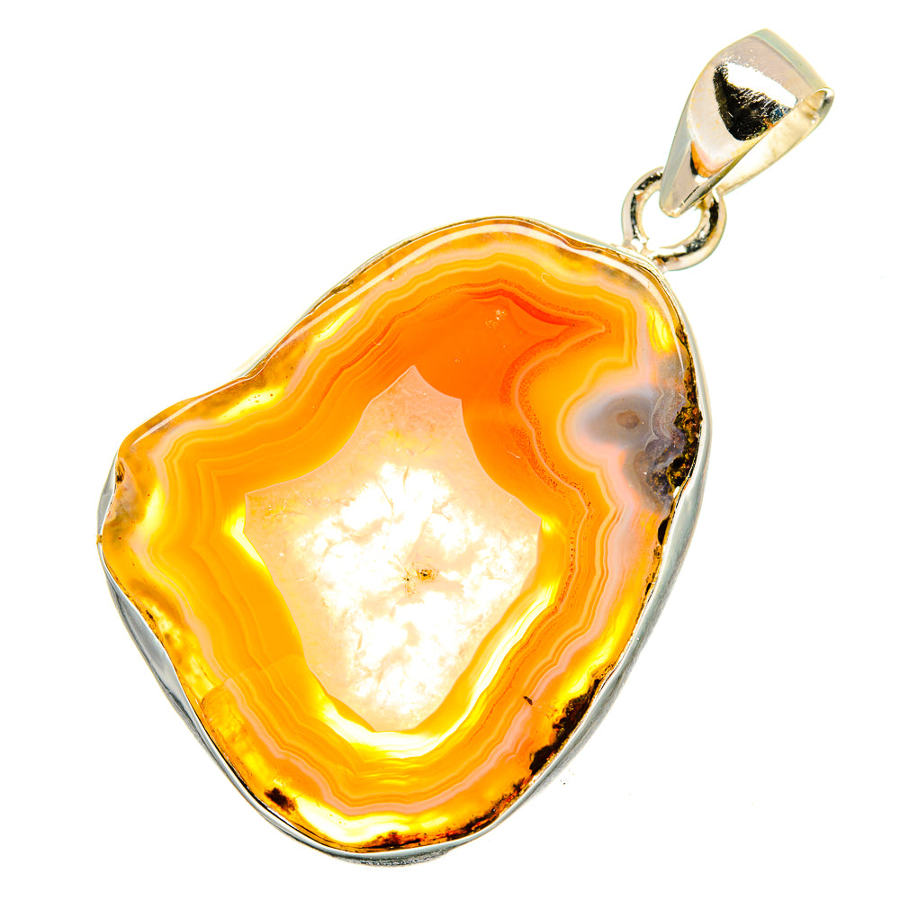 Yellow Geode Slice Pendants handcrafted by Anasilvercos - PD8947