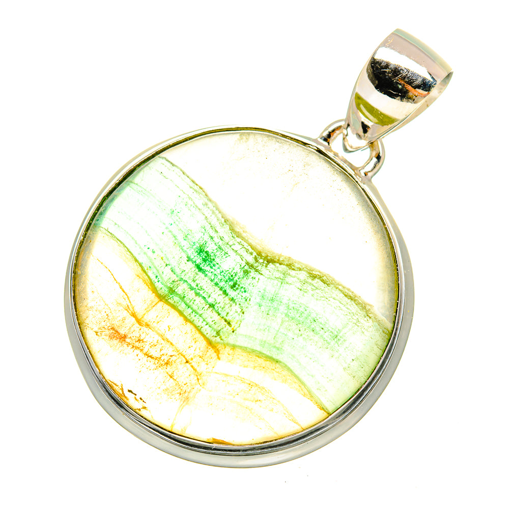 Green Fluorite Pendants handcrafted by Anasilvercos - PD8957