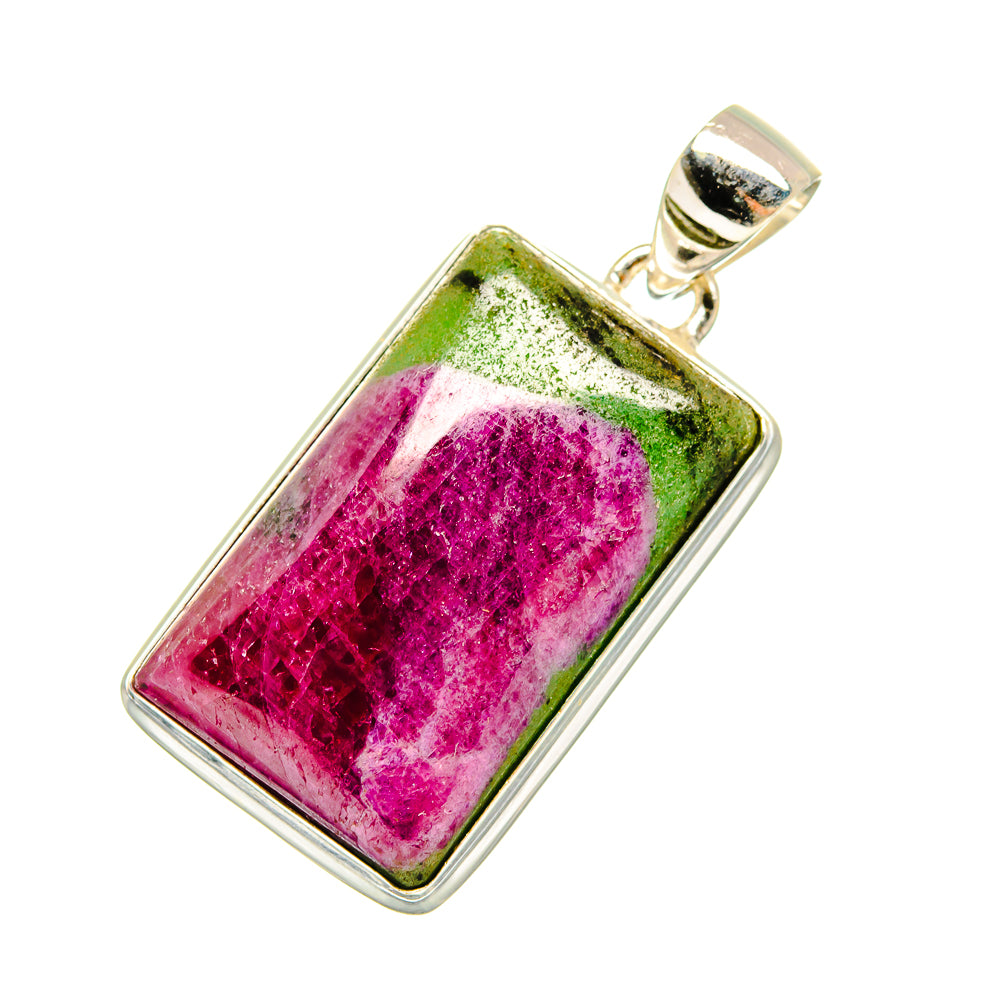 Ruby Zoisite Pendants handcrafted by Anasilvercos - PD8970