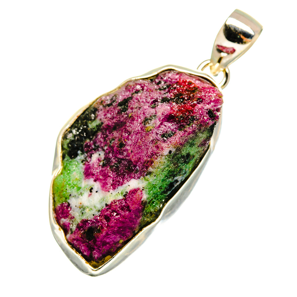 Ruby Zoisite Pendants handcrafted by Anasilvercos - PD8972