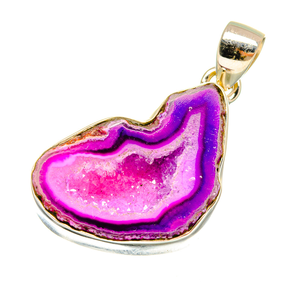 Purple Geode Slice Pendants handcrafted by Anasilvercos - PD8983