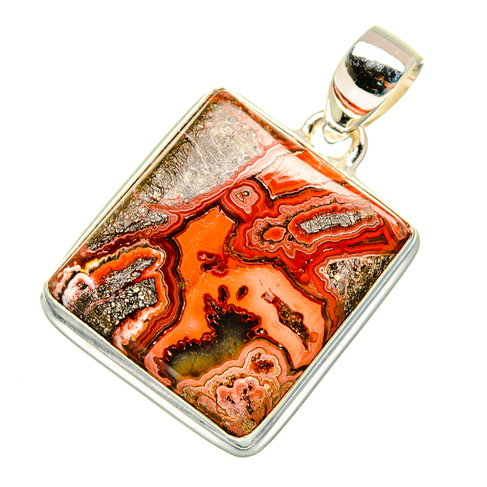 Crazy Lace Agate Pendants handcrafted by Anasilvercos - PD8993