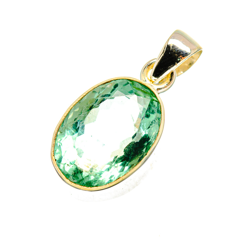 Green Fluorite Pendants handcrafted by Anasilvercos - PD9028