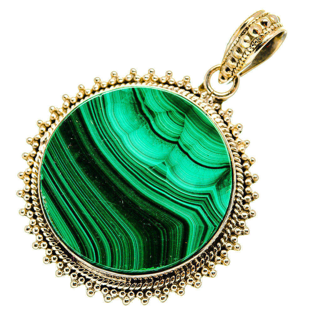Malachite Pendants handcrafted by Anasilvercos - PD9093