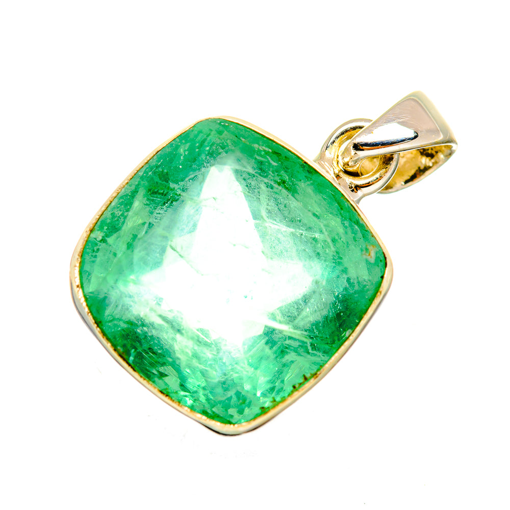 Green Fluorite Pendants handcrafted by Anasilvercos - PD9097