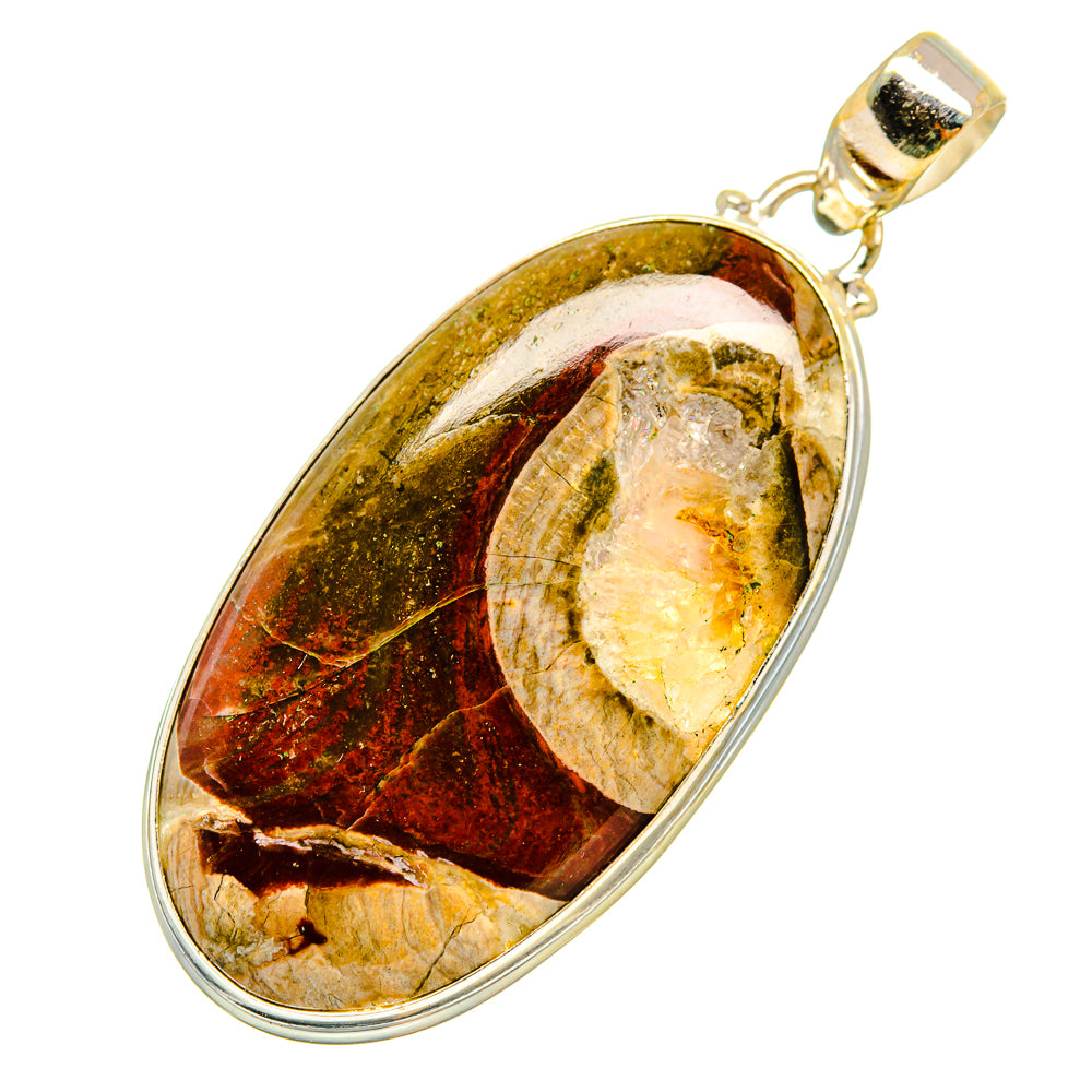 Mushroom Rhyolite Pendants handcrafted by Anasilvercos - PD9112