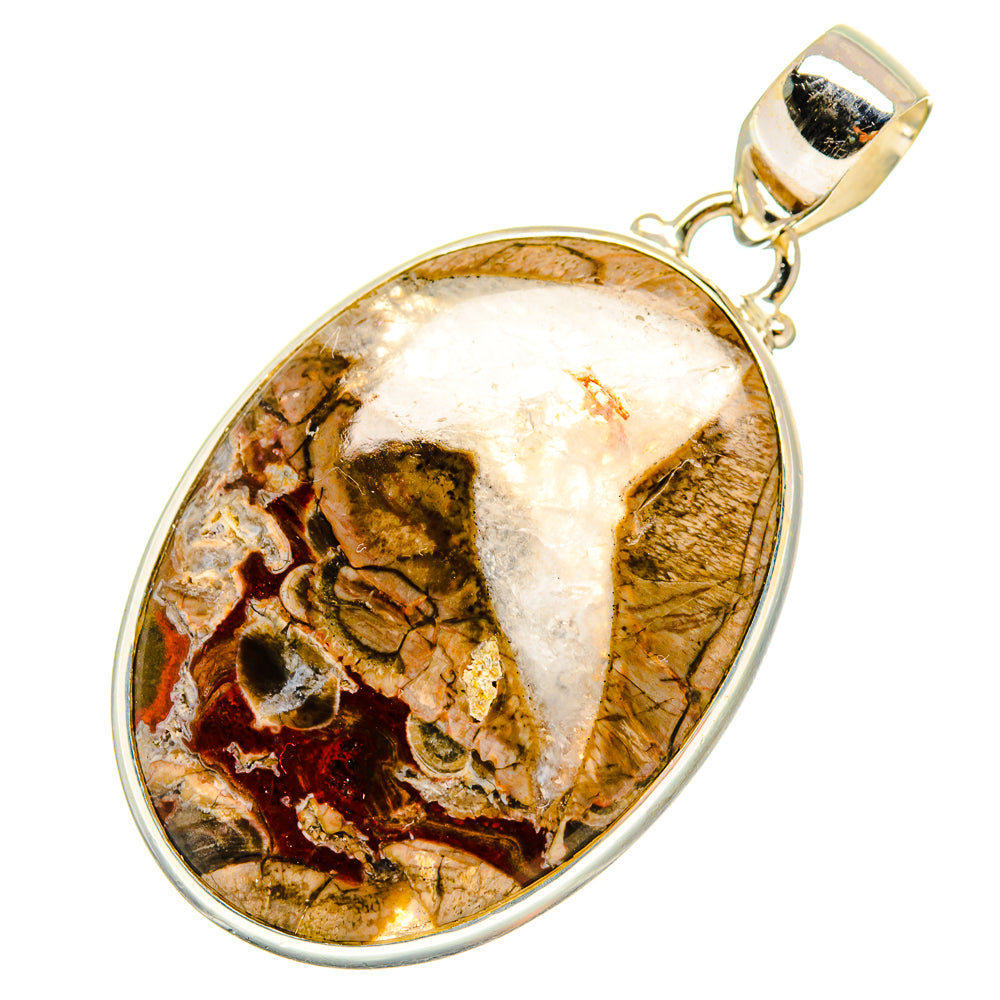 Mushroom Rhyolite Pendants handcrafted by Anasilvercos - PD9114
