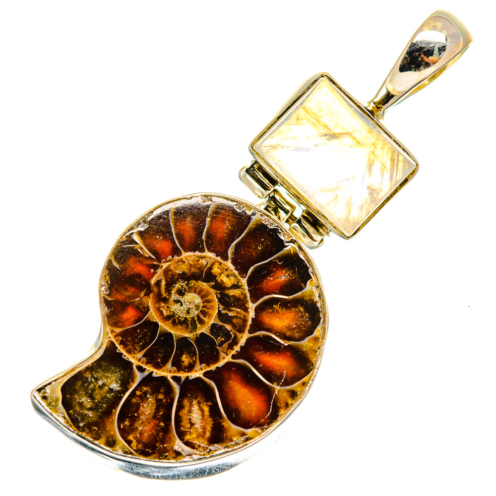 Ammonite Fossil Pendants handcrafted by Anasilvercos - PD9119