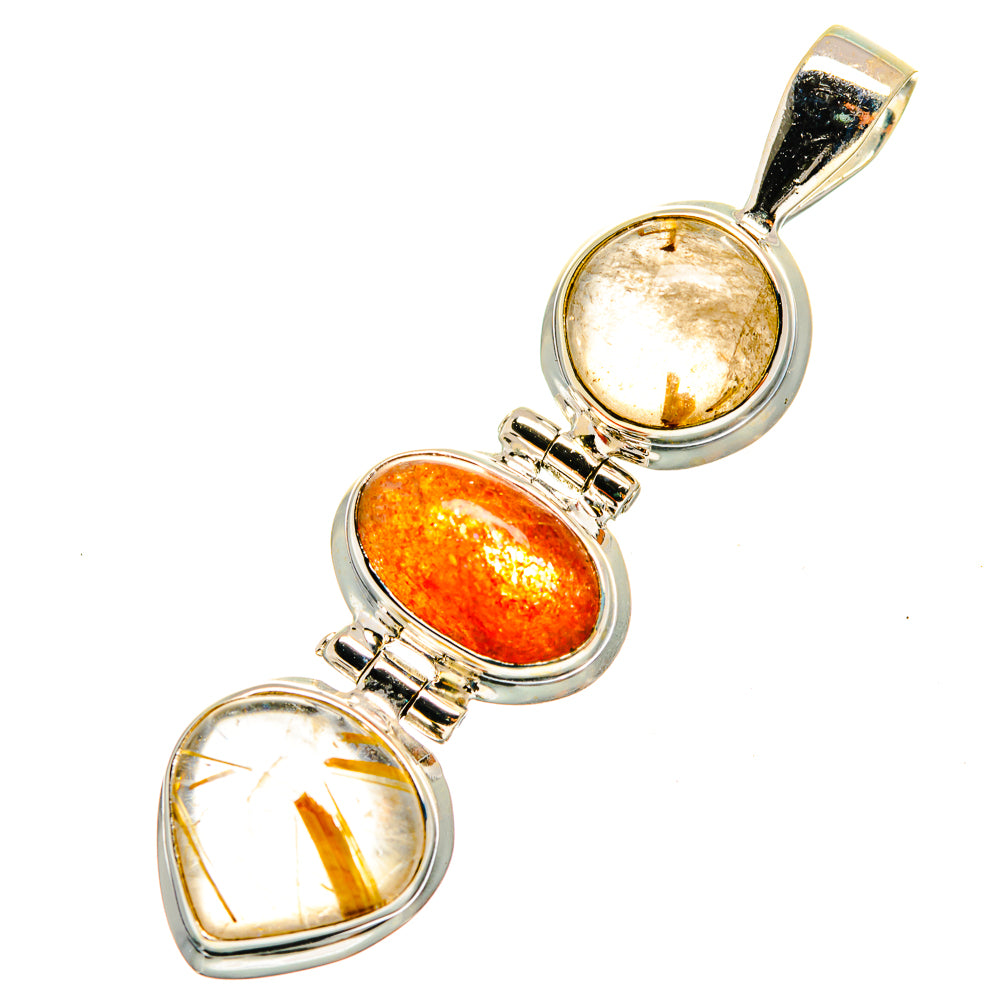 Rutilated Quartz Pendants handcrafted by Anasilvercos - PD9123