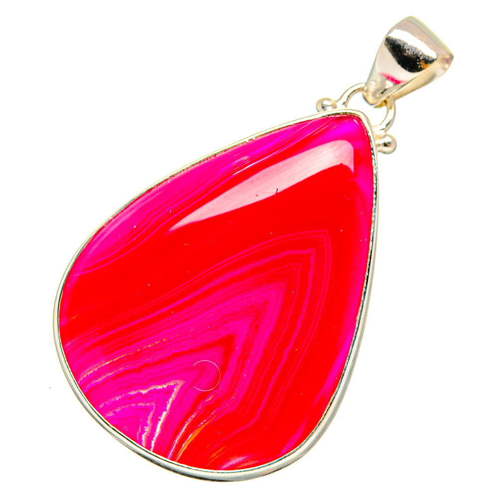 Pink Botswana Agate Pendants handcrafted by Anasilvercos - PD9173