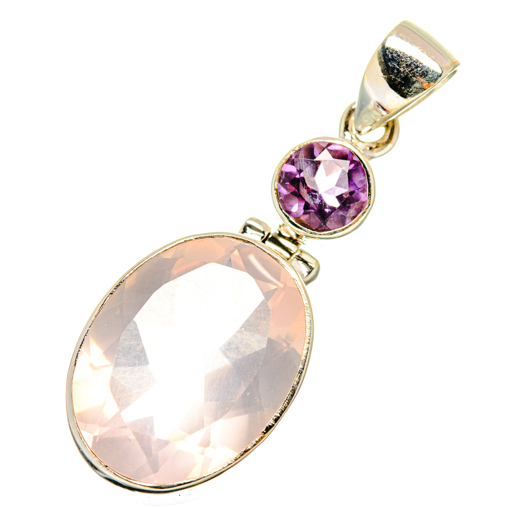 Rose Quartz Pendants handcrafted by Anasilvercos - PD9182