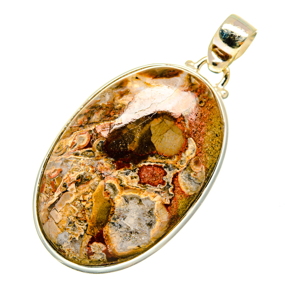 Mushroom Rhyolite Pendants handcrafted by Anasilvercos - PD9201