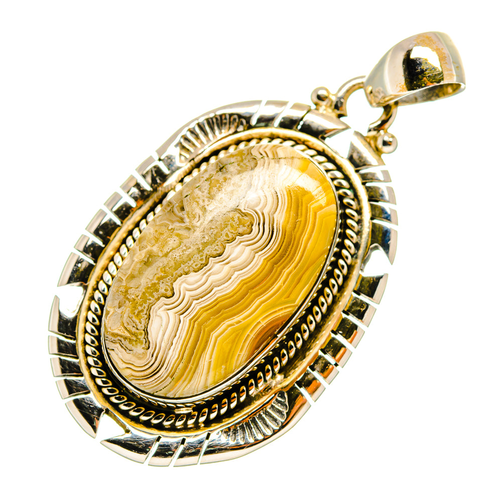 Laguna Lace Agate Pendants handcrafted by Anasilvercos - PD9203