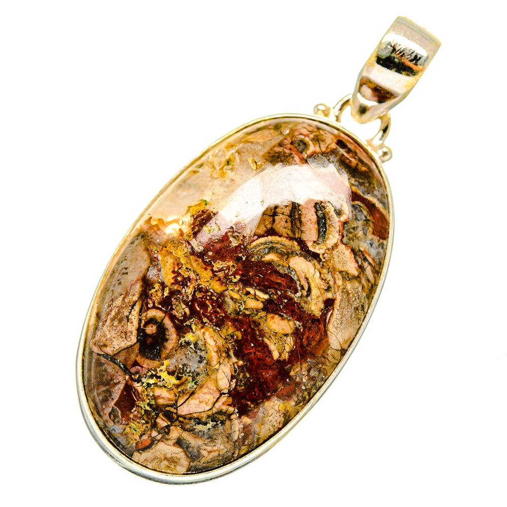 Mushroom Rhyolite Pendants handcrafted by Anasilvercos - PD9206