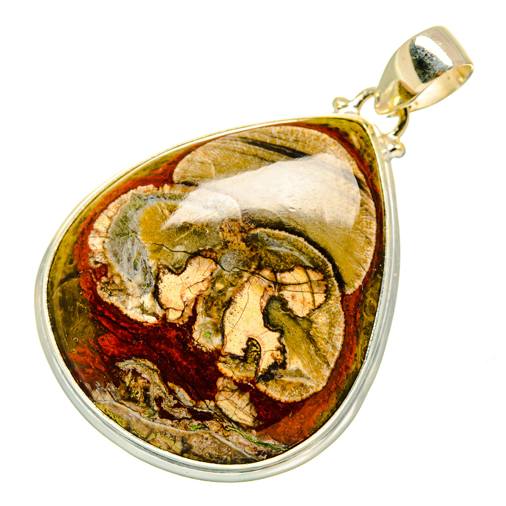 Mushroom Rhyolite Pendants handcrafted by Anasilvercos - PD9209