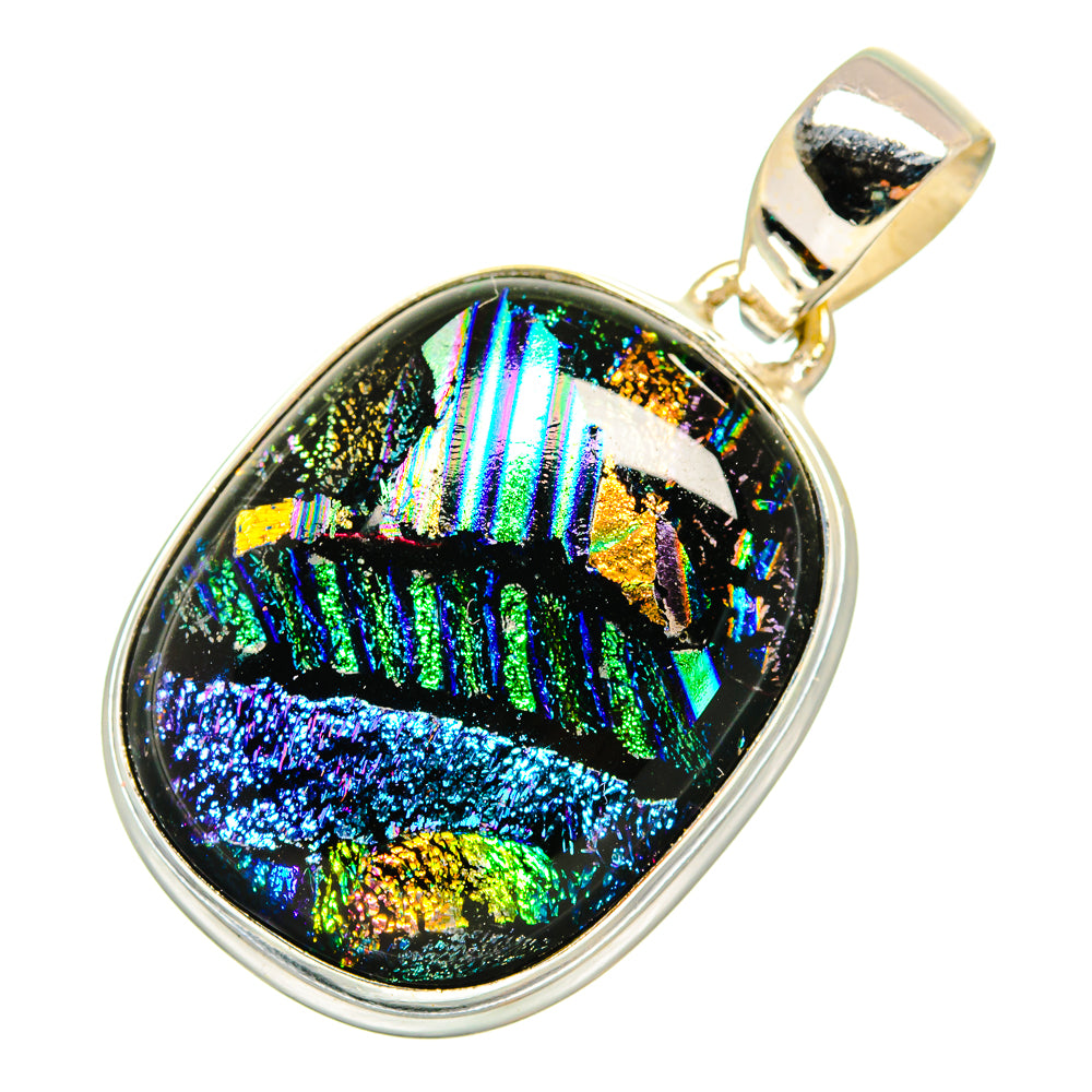 Dichroic Glass Pendants handcrafted by Anasilvercos - PD9218