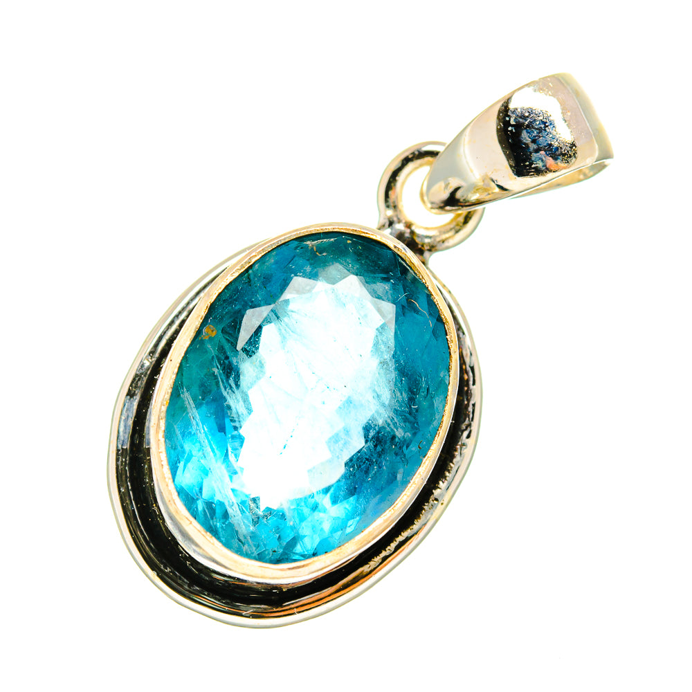 Blue Fluorite Pendants handcrafted by Anasilvercos - PD9228