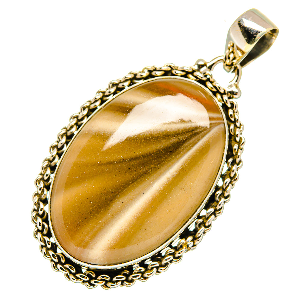 Peanut Wood Jasper Pendants handcrafted by Anasilvercos - PD9253