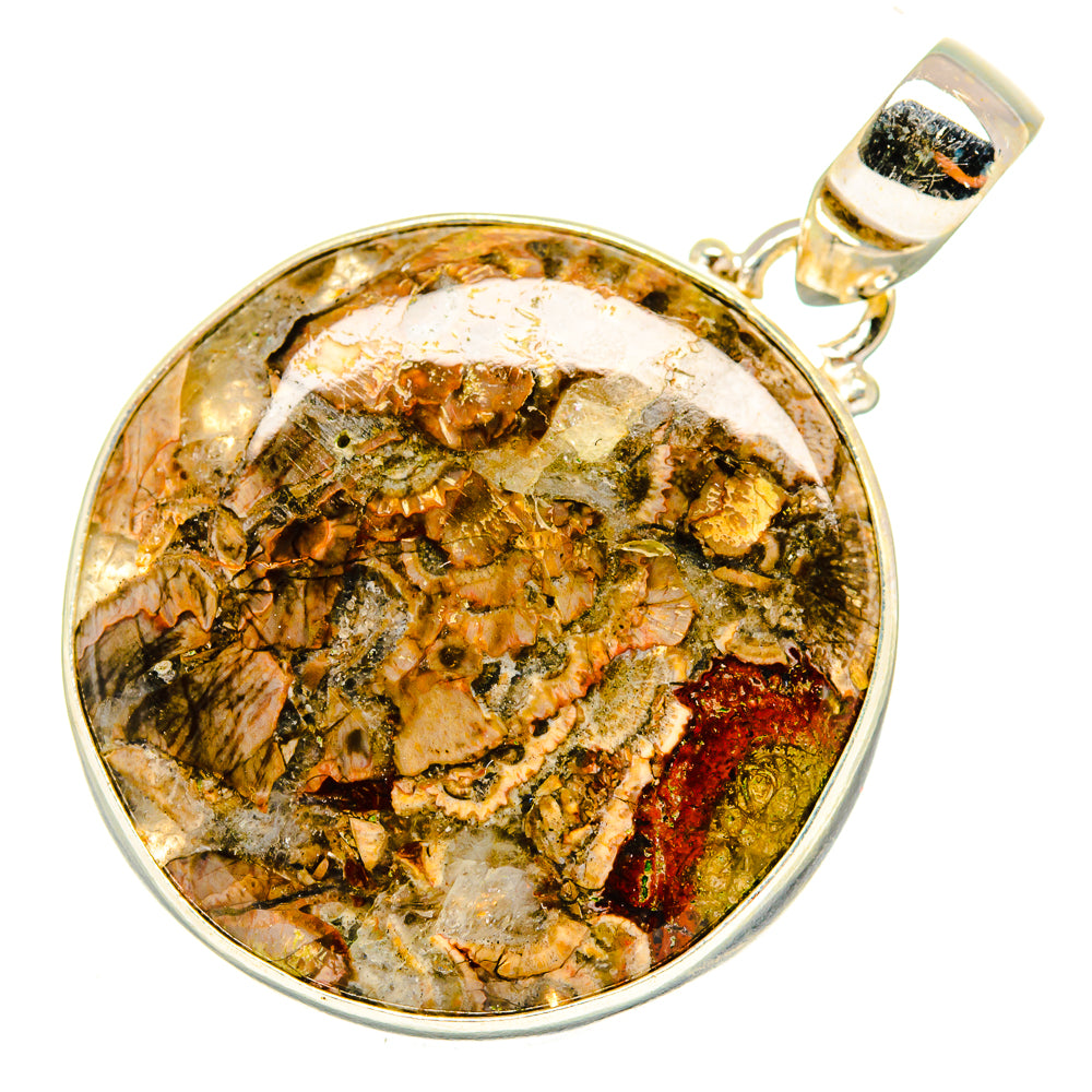 Mushroom Rhyolite Pendants handcrafted by Anasilvercos - PD9257
