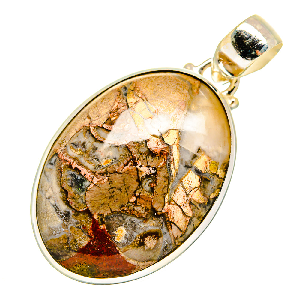 Mushroom Rhyolite Pendants handcrafted by Anasilvercos - PD9258