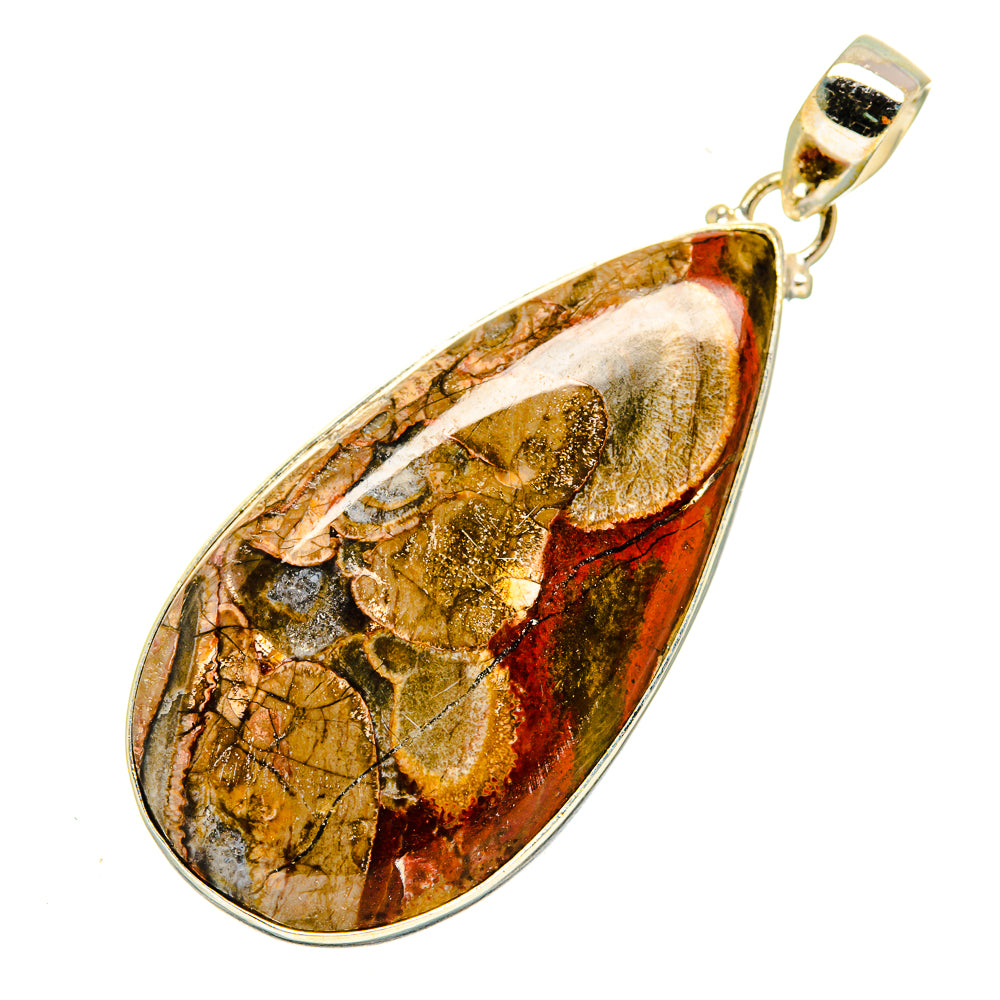 Mushroom Rhyolite Pendants handcrafted by Anasilvercos - PD9275