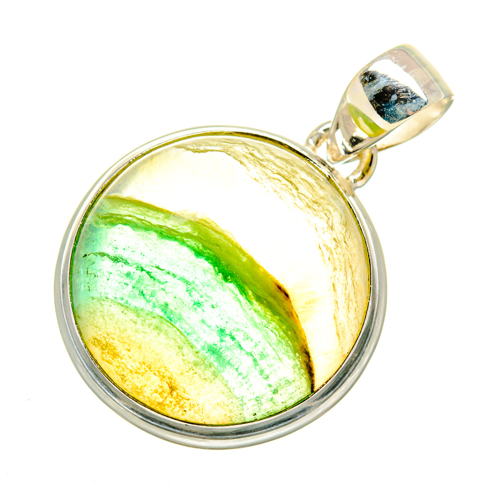 Green Fluorite Pendants handcrafted by Anasilvercos - PD9305