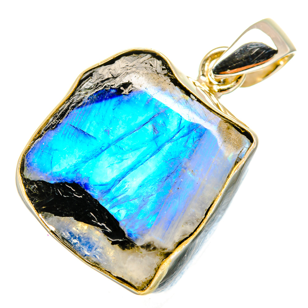 Rainbow Moonstone Pendants handcrafted by Anasilvercos - PD9312