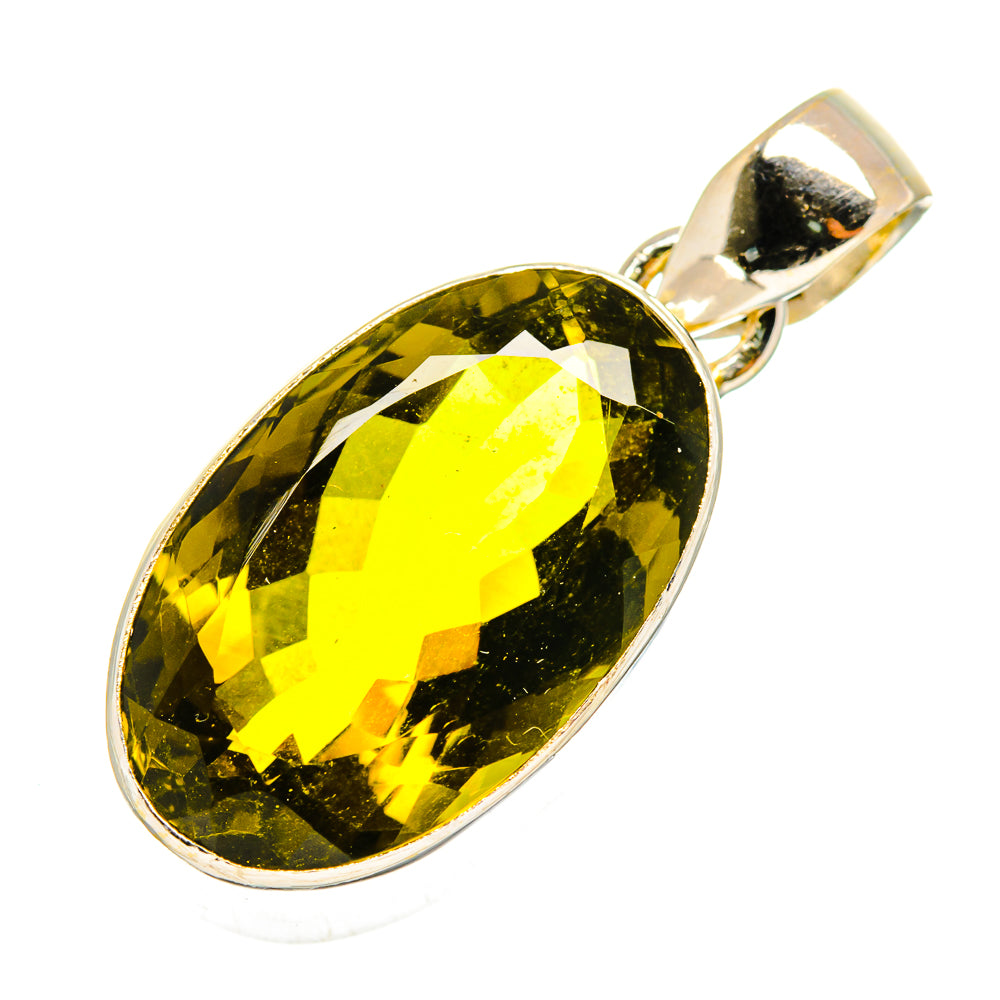 Olive Quartz Pendants handcrafted by Anasilvercos - PD9318