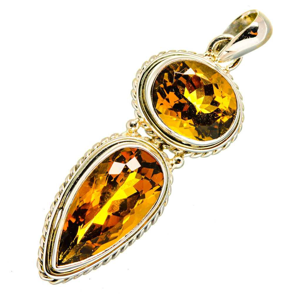 Mandarin Citrine Pendants handcrafted by Anasilvercos - PD9329