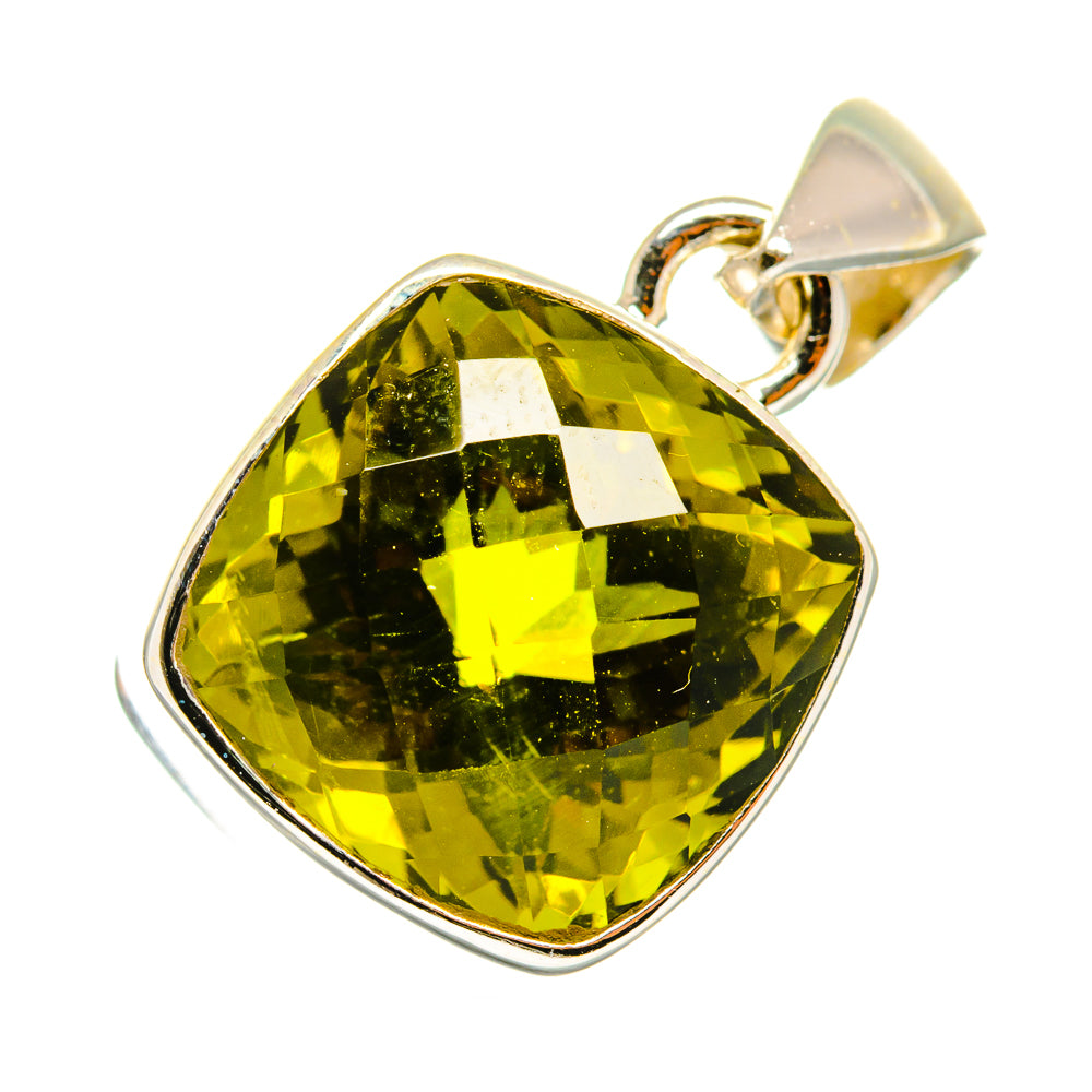 Olive Quartz Pendants handcrafted by Anasilvercos - PD9471
