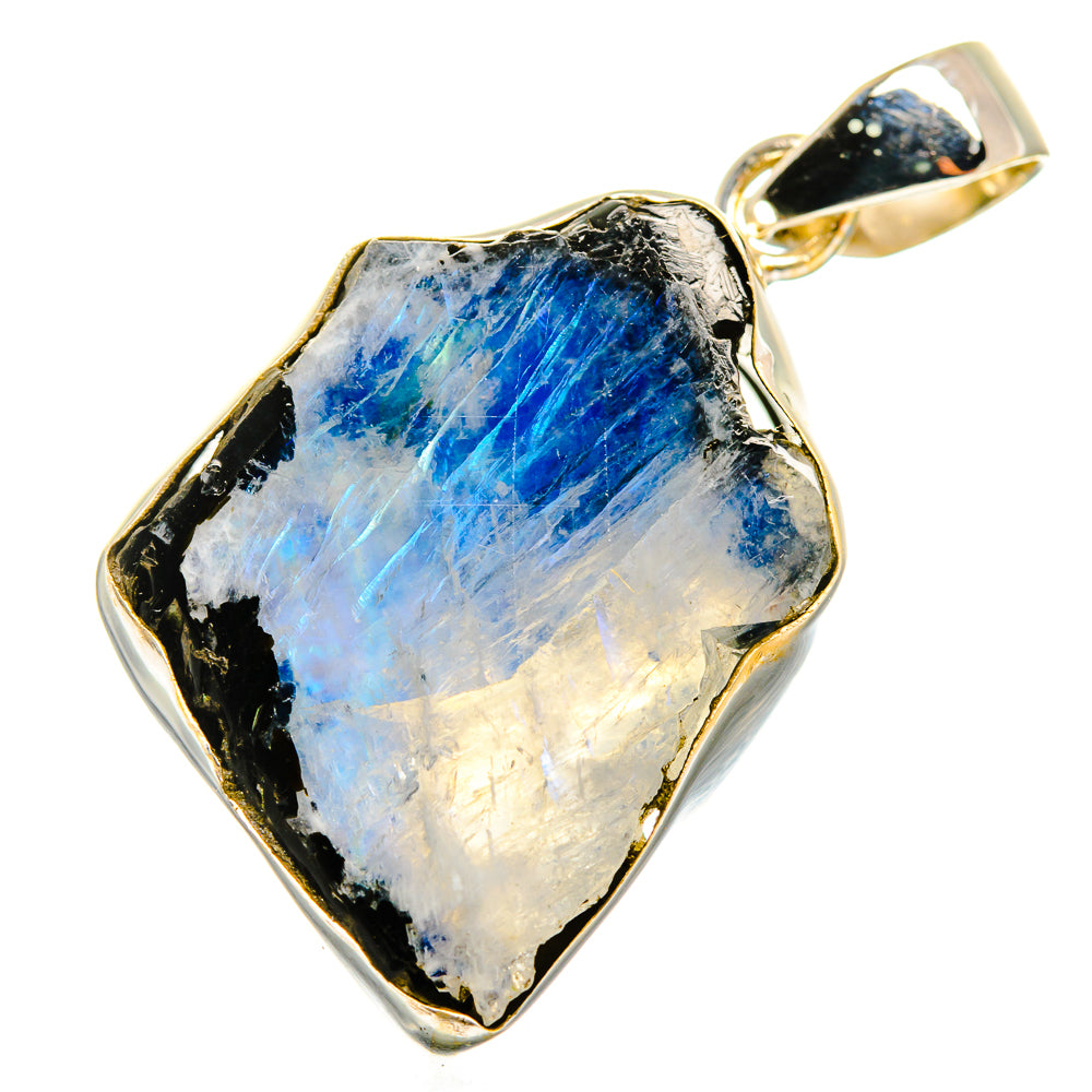 Rainbow Moonstone Pendants handcrafted by Anasilvercos - PD9488