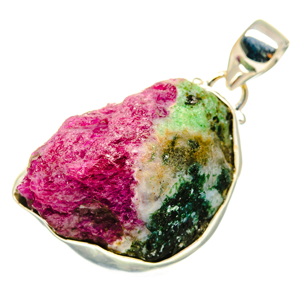 Ruby Zoisite Pendants handcrafted by Anasilvercos - PD9504