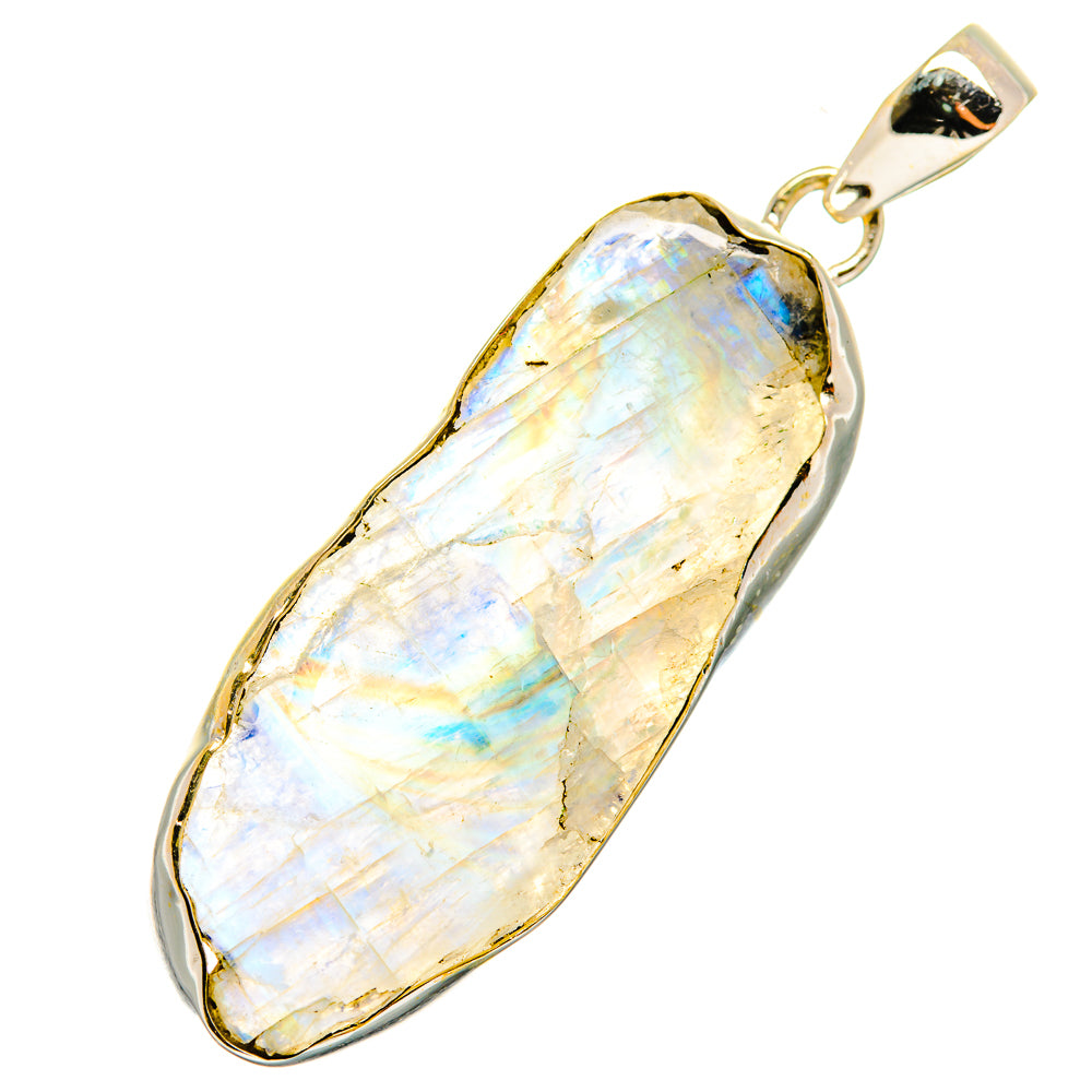 Rainbow Moonstone Pendants handcrafted by Anasilvercos - PD9509
