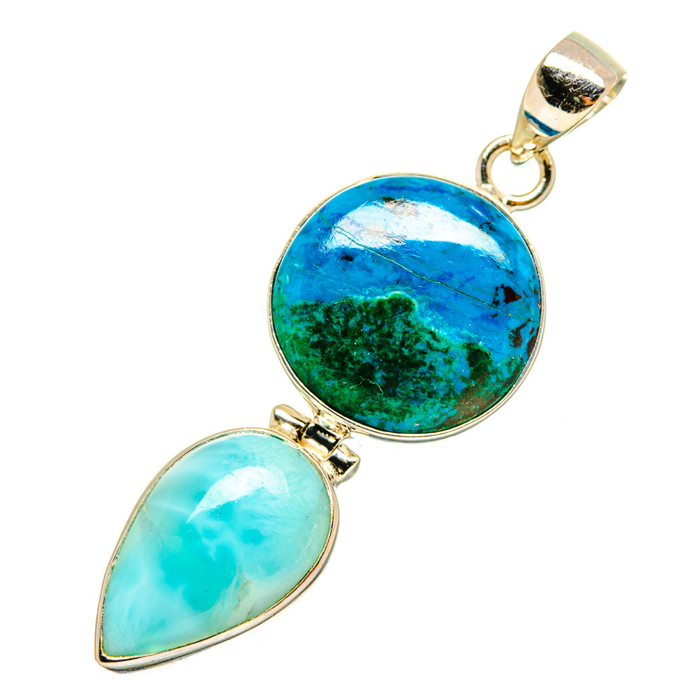 Chrysocolla Pendants handcrafted by Anasilvercos - PD9526
