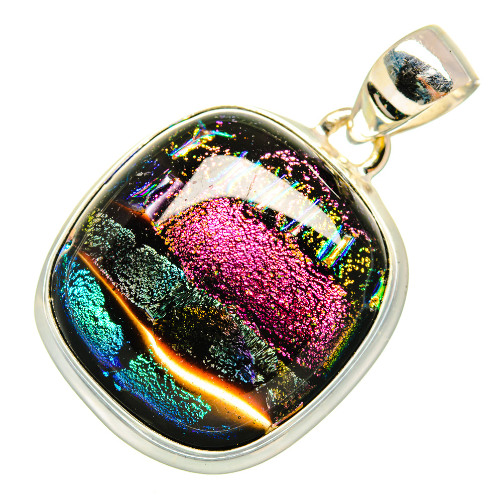 Dichroic Glass Pendants handcrafted by Anasilvercos - PD9584