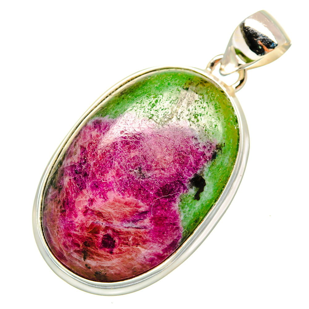 Ruby Zoisite Pendants handcrafted by Anasilvercos - PD9596