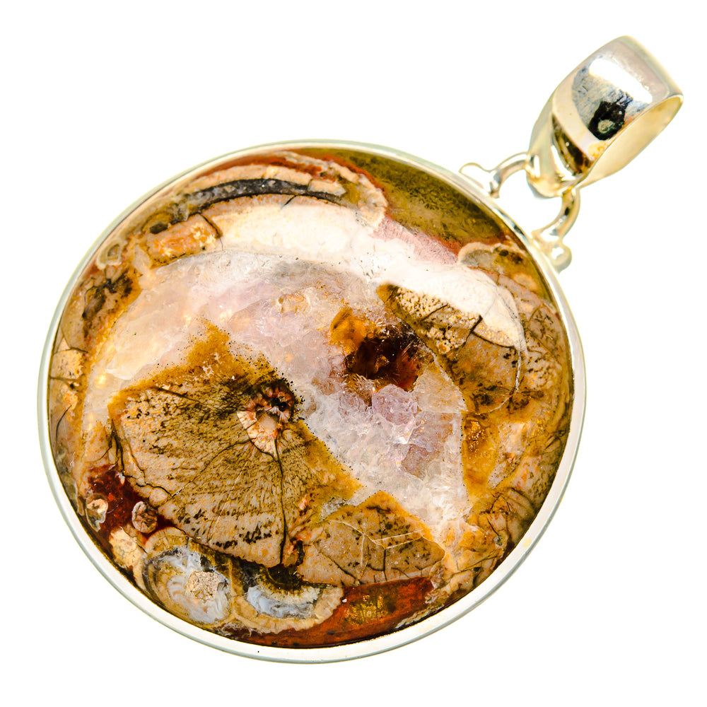 Mushroom Rhyolite Pendants handcrafted by Anasilvercos - PD9602