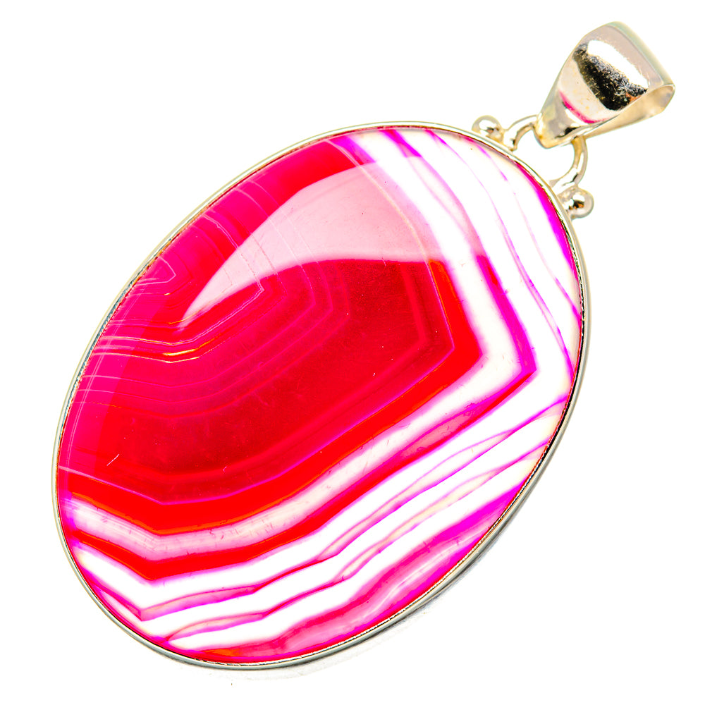 Pink Botswana Agate Pendants handcrafted by Anasilvercos - PD9616