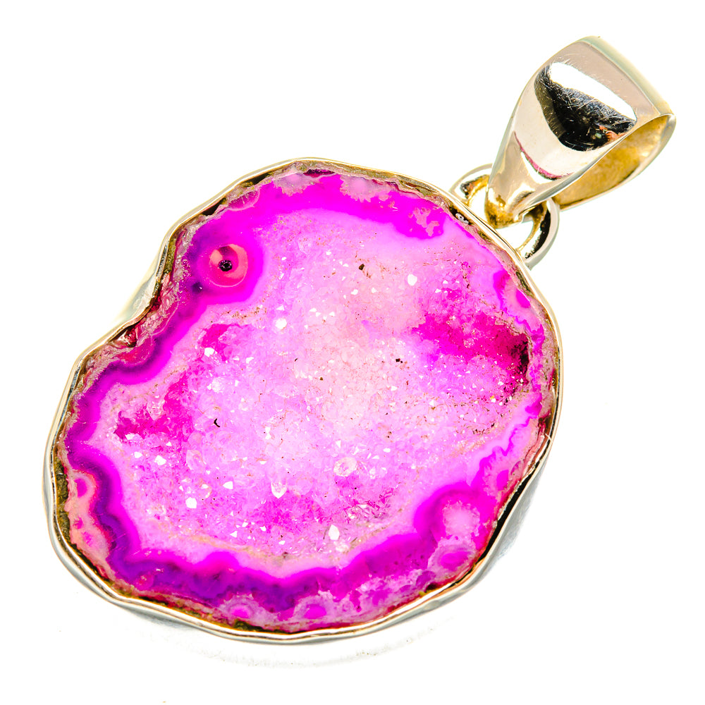 Purple Geode Slice Pendants handcrafted by Anasilvercos - PD9617