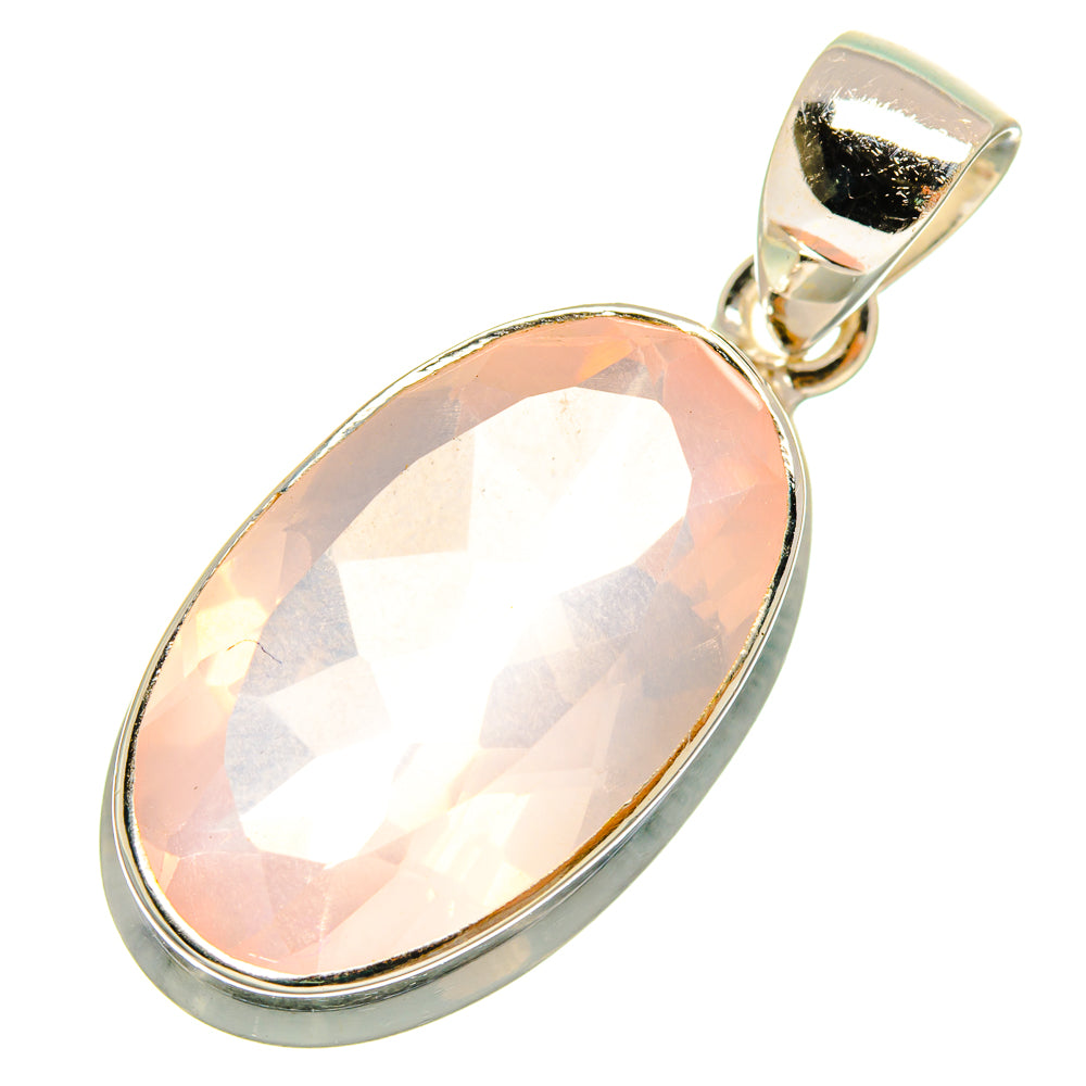 Rose Quartz Pendants handcrafted by Anasilvercos - PD9622