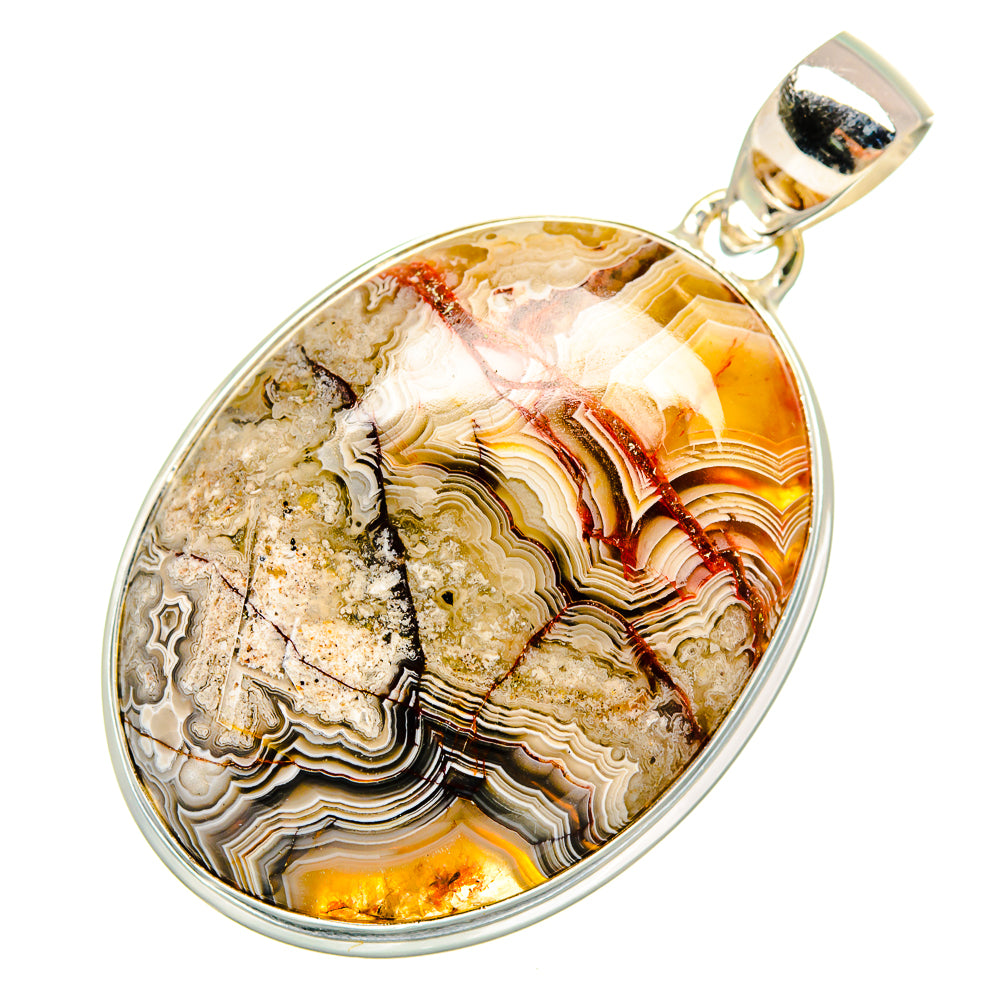 Laguna Lace Agate Pendants handcrafted by Anasilvercos - PD9629