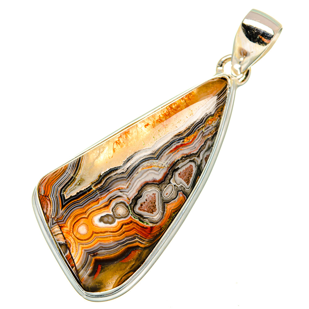 Crazy Lace Agate Pendants handcrafted by Anasilvercos - PD9648