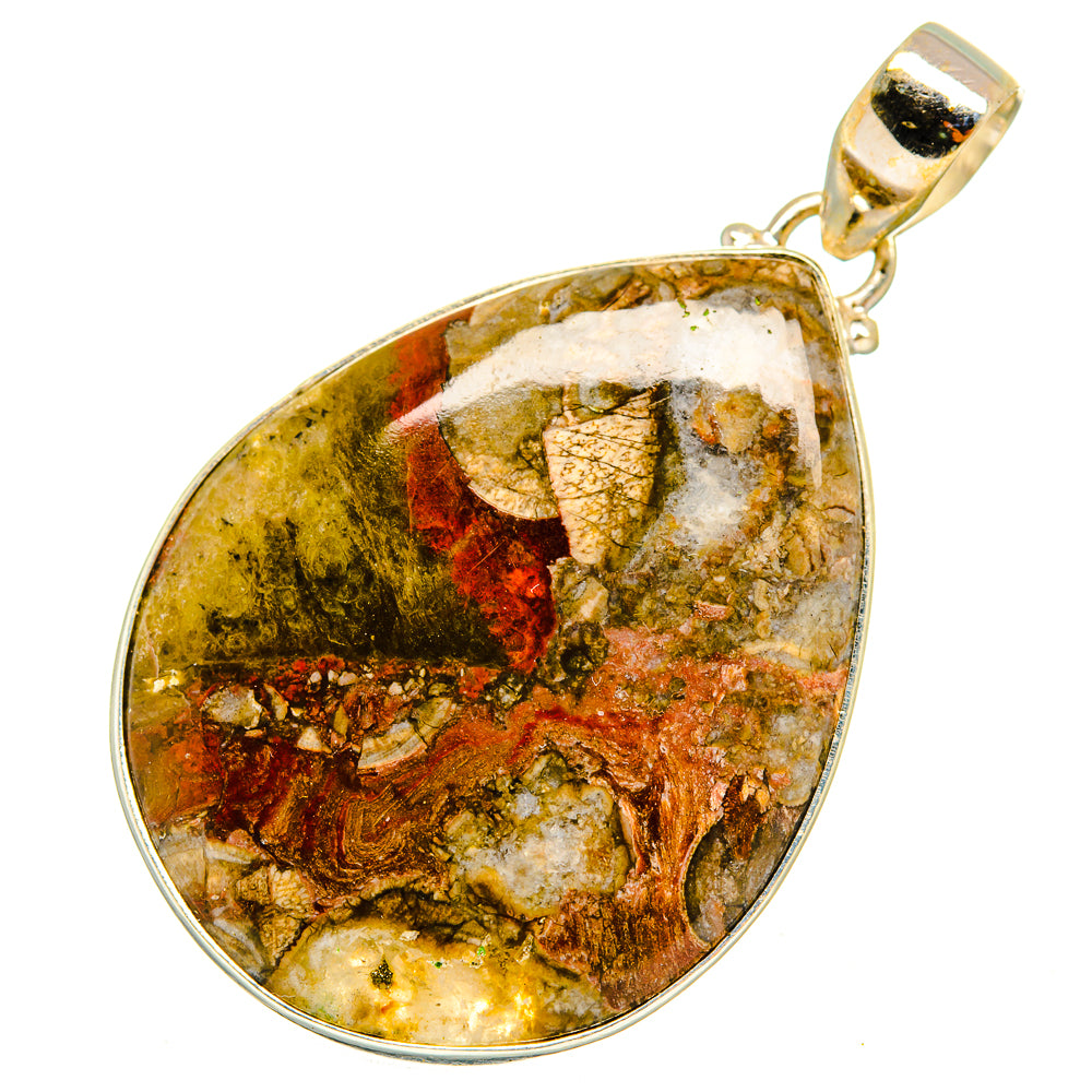 Mushroom Rhyolite Pendants handcrafted by Anasilvercos - PD9652